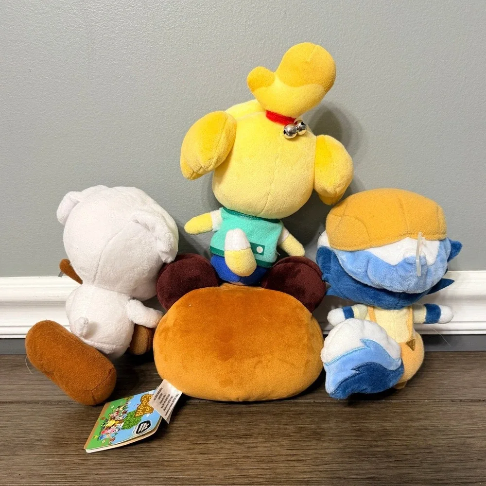 Animal‎ Crossing Plush Lot K.K. Slider Isabelle Kicks Tom Nook Nintendo